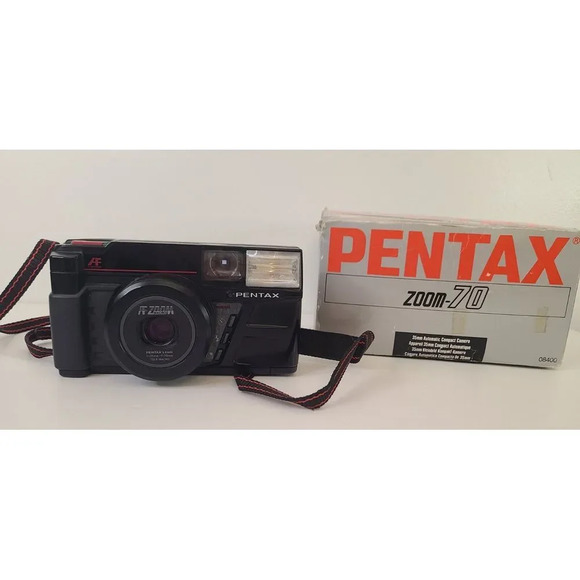 Vintage PENTAX 35MM AF Zoom 70mm Flash Point & Shoot Camera, For Parts Or Repai - Picture 2 of 5